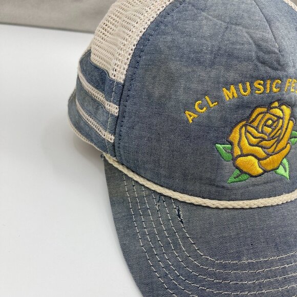 Howler Bros ACL Austin City Limits Festival Rose Embroidered Mesh Trucker Hat - Picture 2 of 14